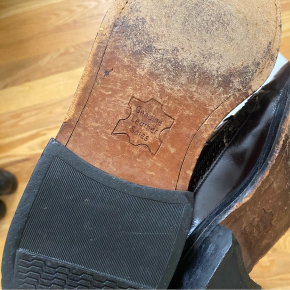 Vintage Sears wing tip leather Oxford shoes brown 7.5 - Picture 9 of 12